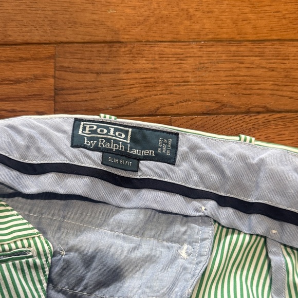 Polo by Ralph Lauren Mint Striped Chinos - Picture 3 of 5